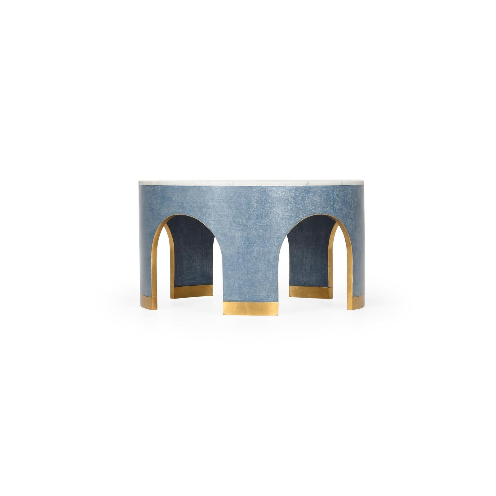 Chelsea House Aqueduct Blue Cocktail Table
