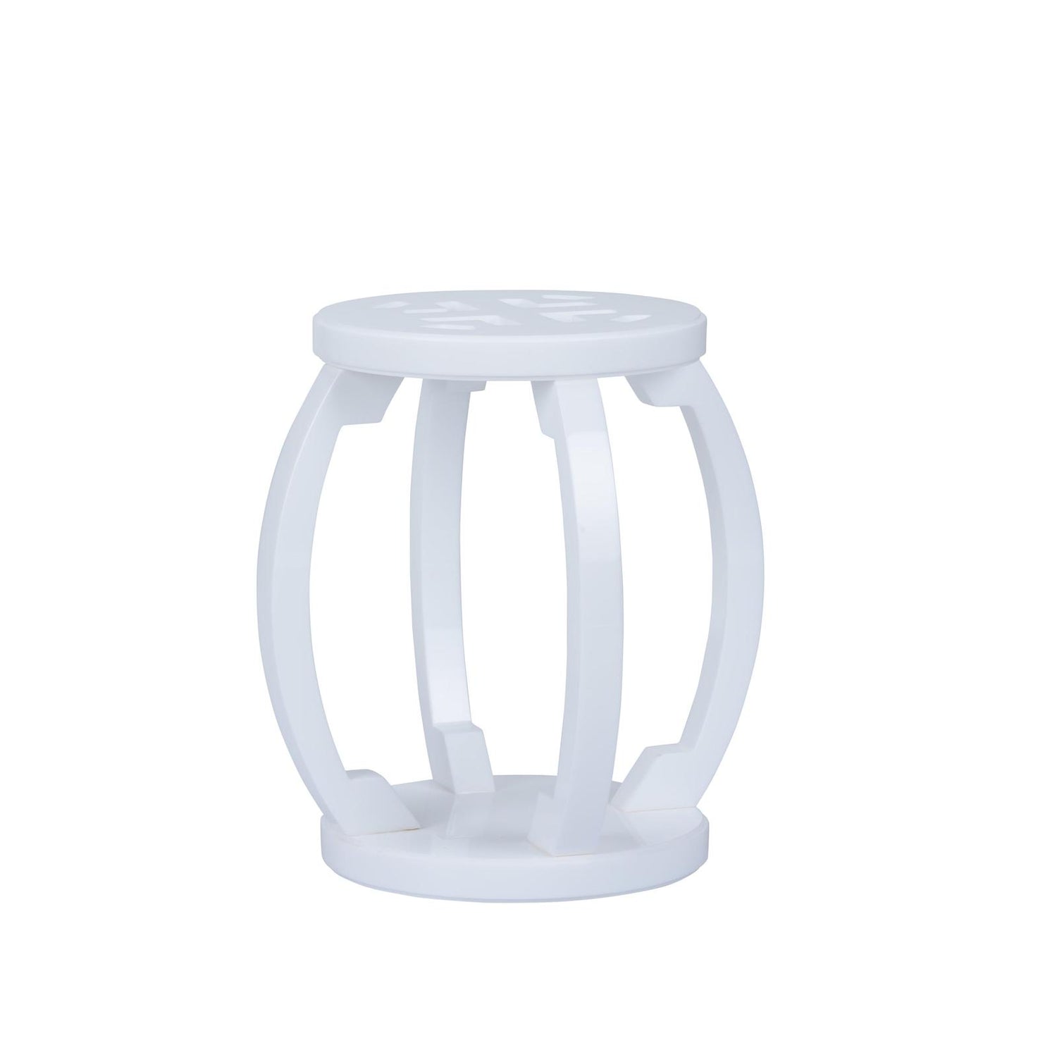 Chelsea House White Lucite Garden Stool