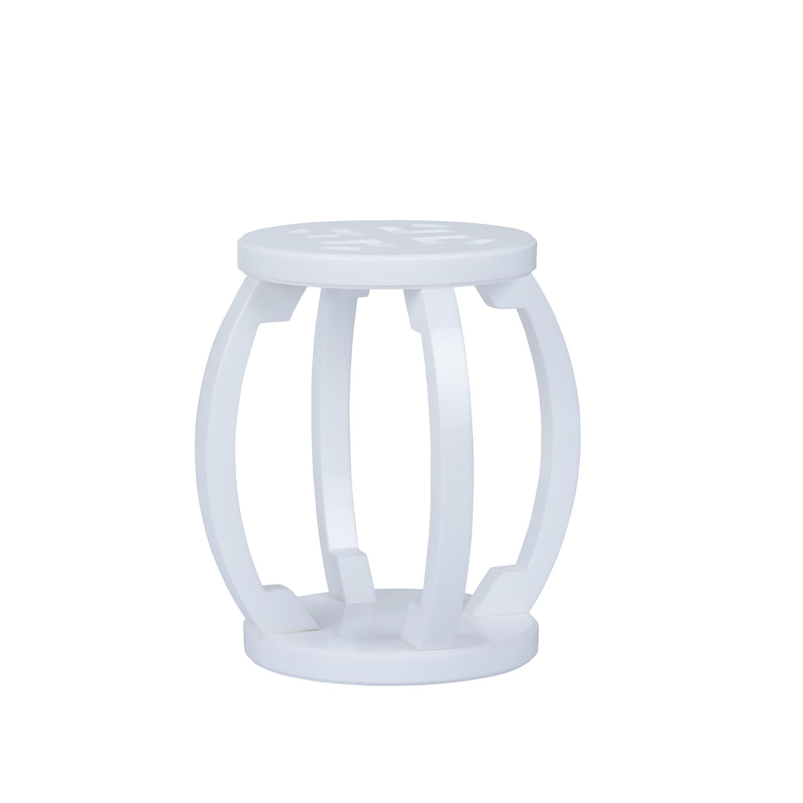 Chelsea House White Lucite Garden Stool