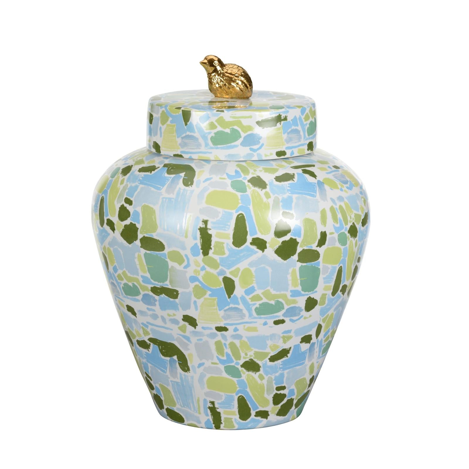 Chelsea House Blue Green Lumberton Jar With Lid