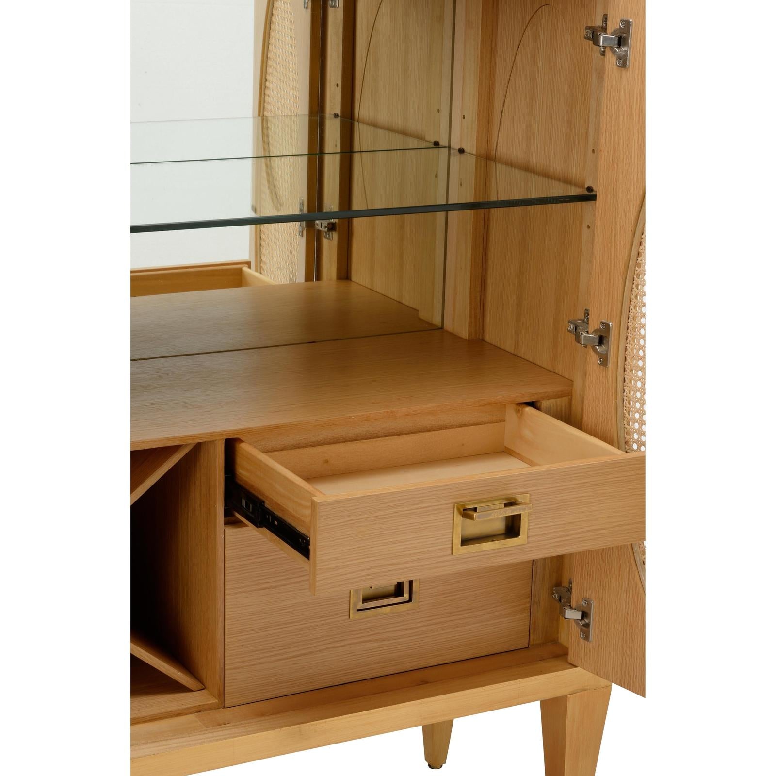 Chelsea House Petite Caned Bar Cabinet