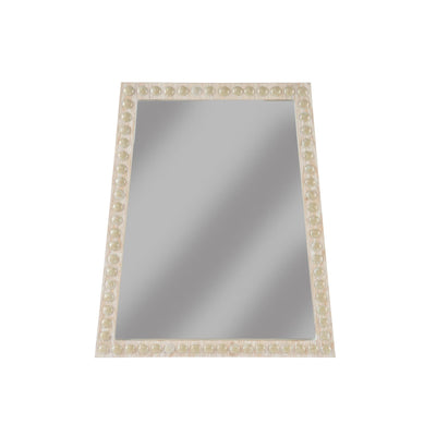 Chelsea House Whitewash Trapezoid Mirror