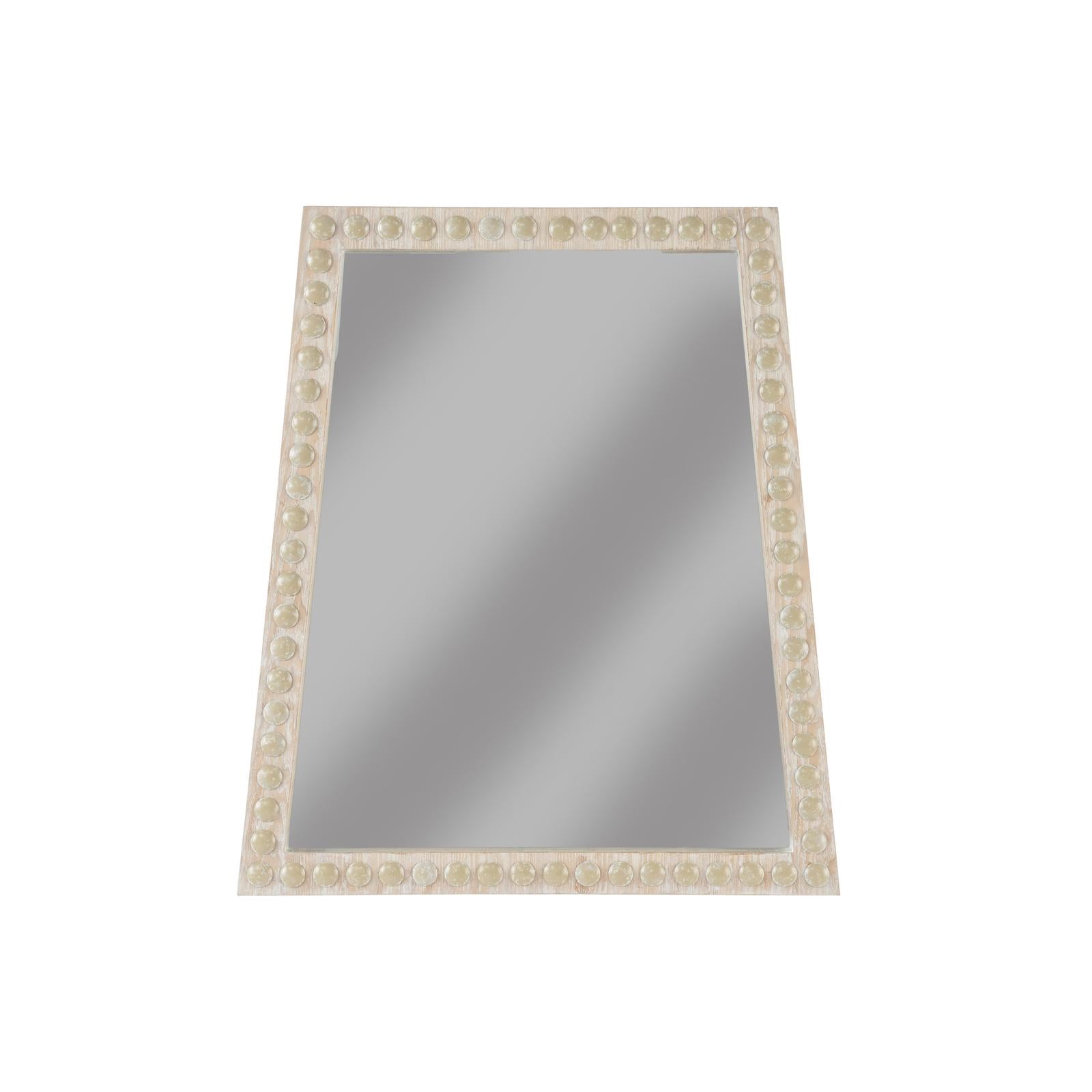Chelsea House Whitewash Trapezoid Mirror