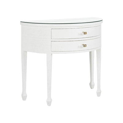 Chelsea House White George III Demilune Table