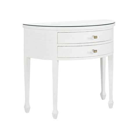 Chelsea House White George III Demilune Table