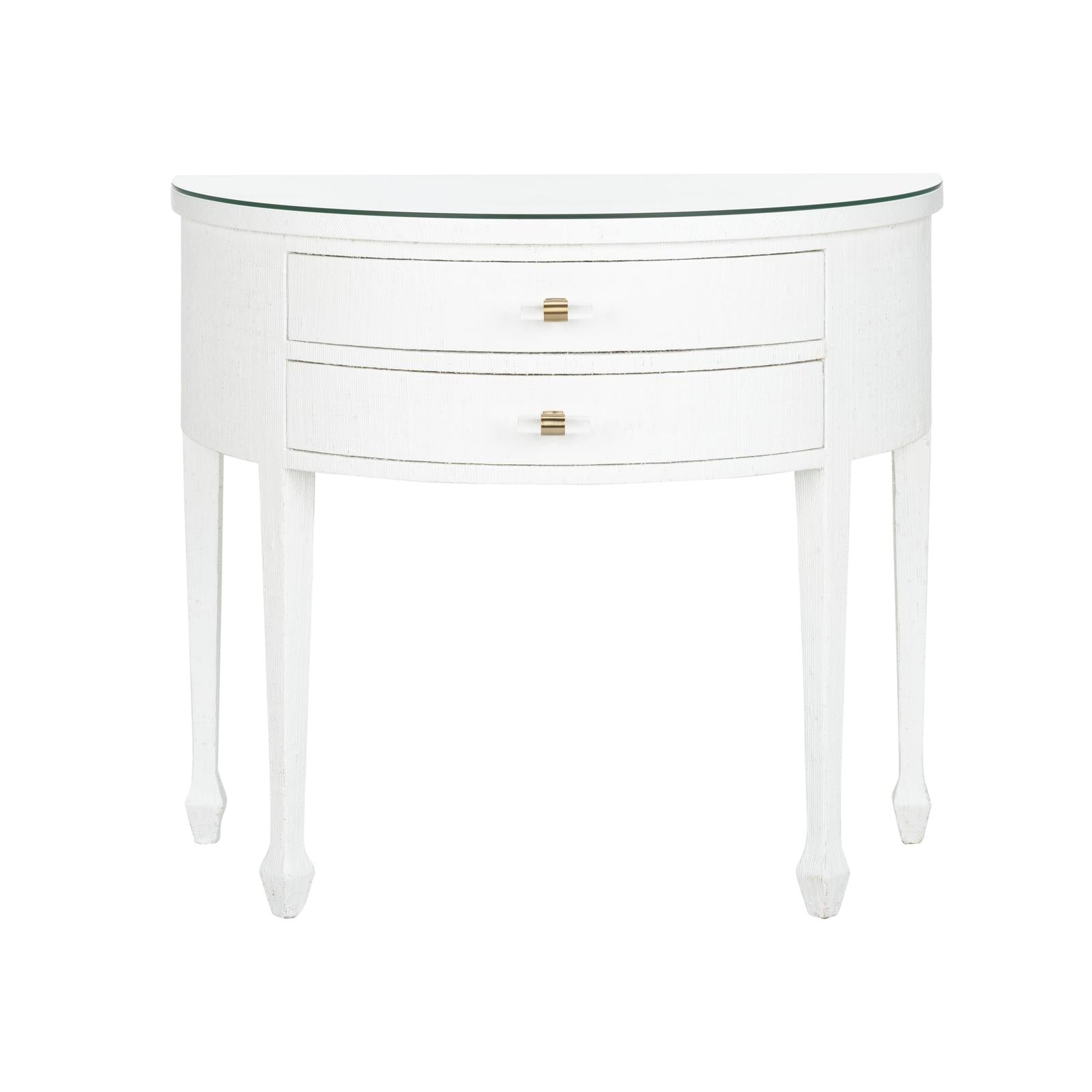 Chelsea House White George III Demilune Table