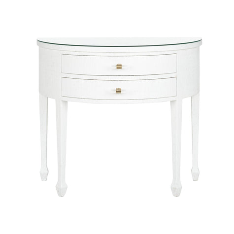Chelsea House White George III Demilune Table