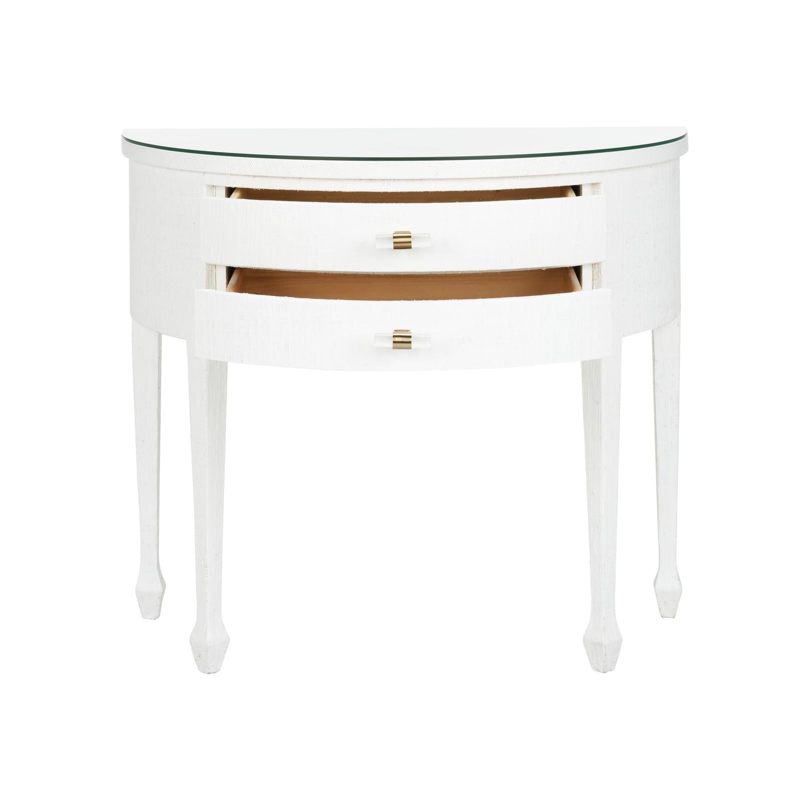 Chelsea House White George III Demilune Table