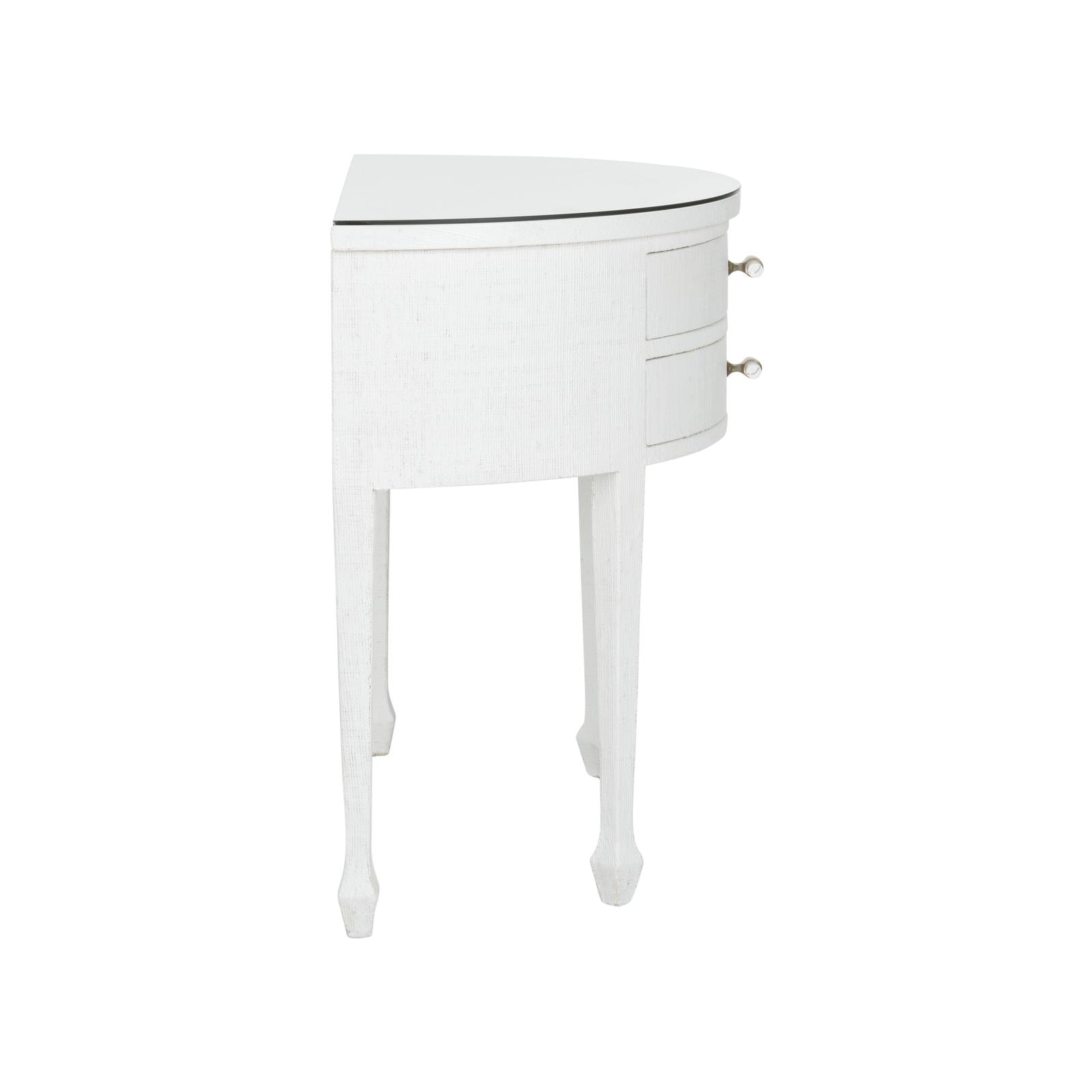 Chelsea House White George III Demilune Table