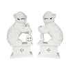 Chelsea House White Foo Dog Figure, Set of 2