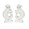 Chelsea House White Foo Dog Figure, Set of 2