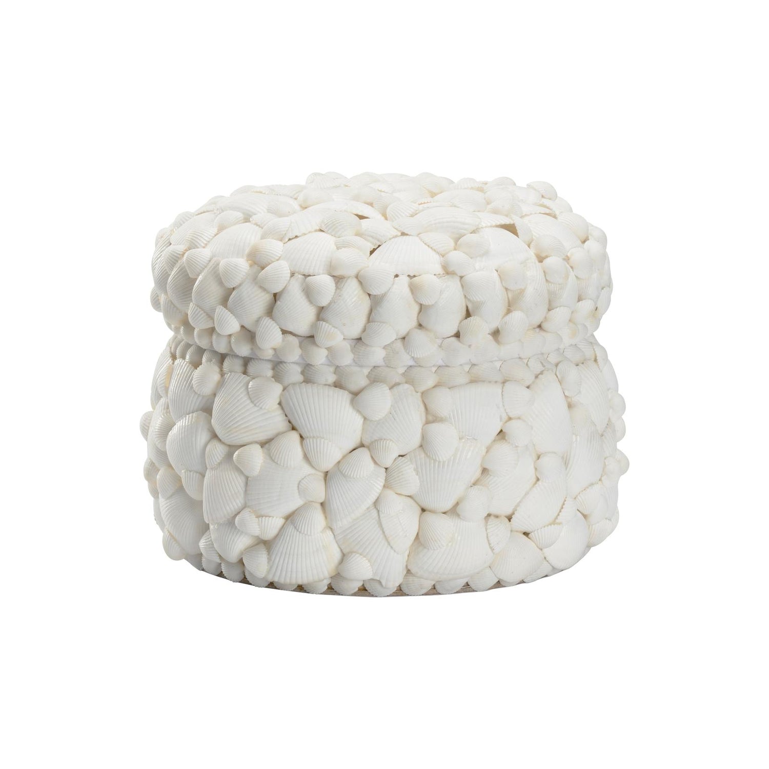 Chelsea House Round White Shell Box