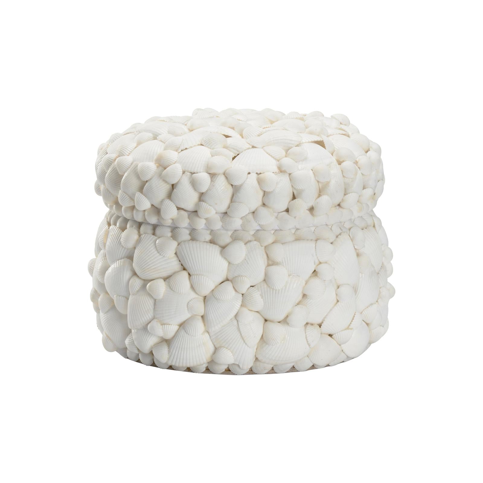 Chelsea House Round White Shell Box
