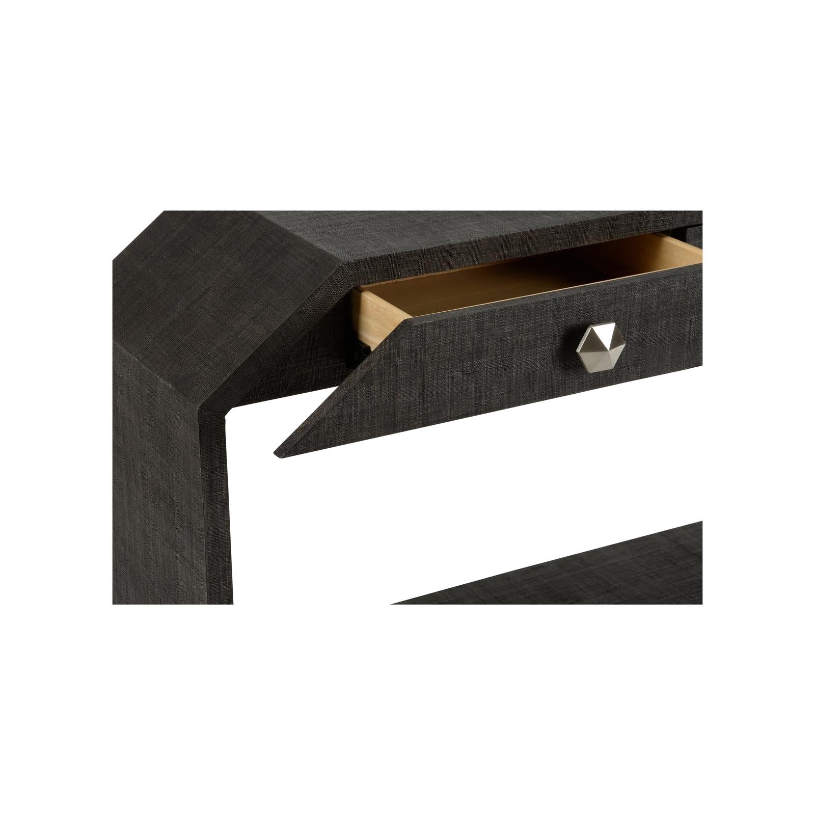 Chelsea House Bend Black 2 Drawer Console Table