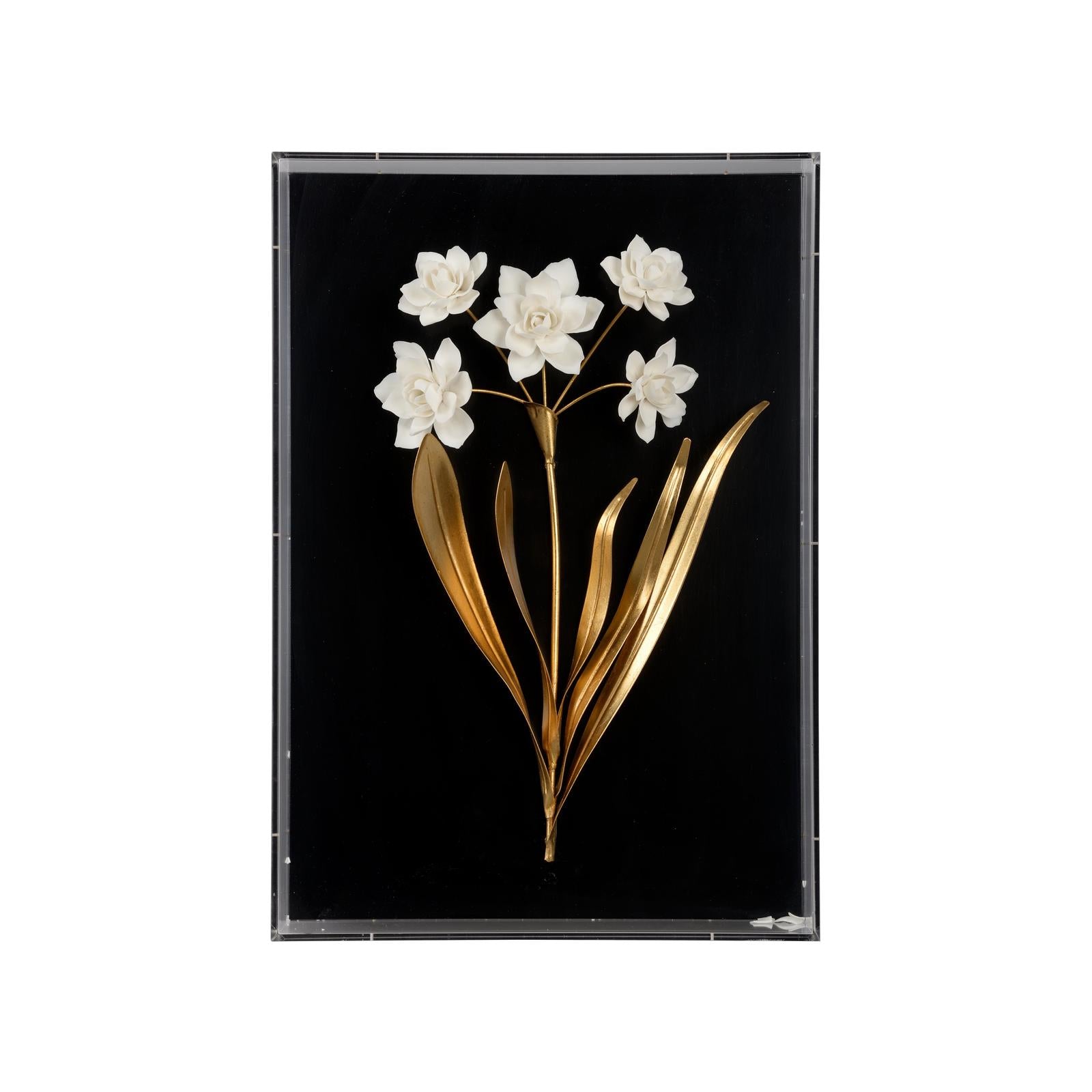 Chelsea House Porcelain Flower Black Artwork