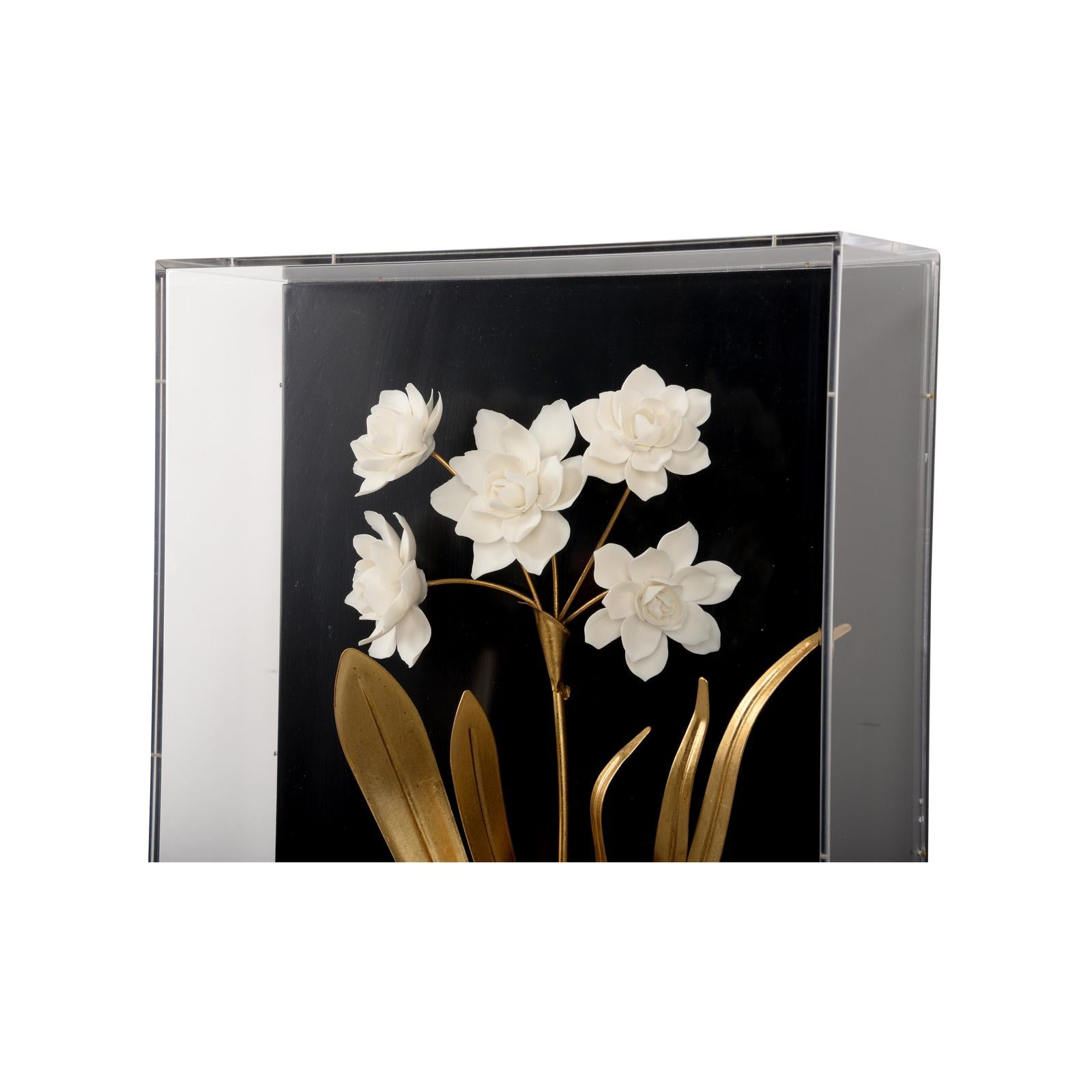 Chelsea House Porcelain Flower Black Artwork