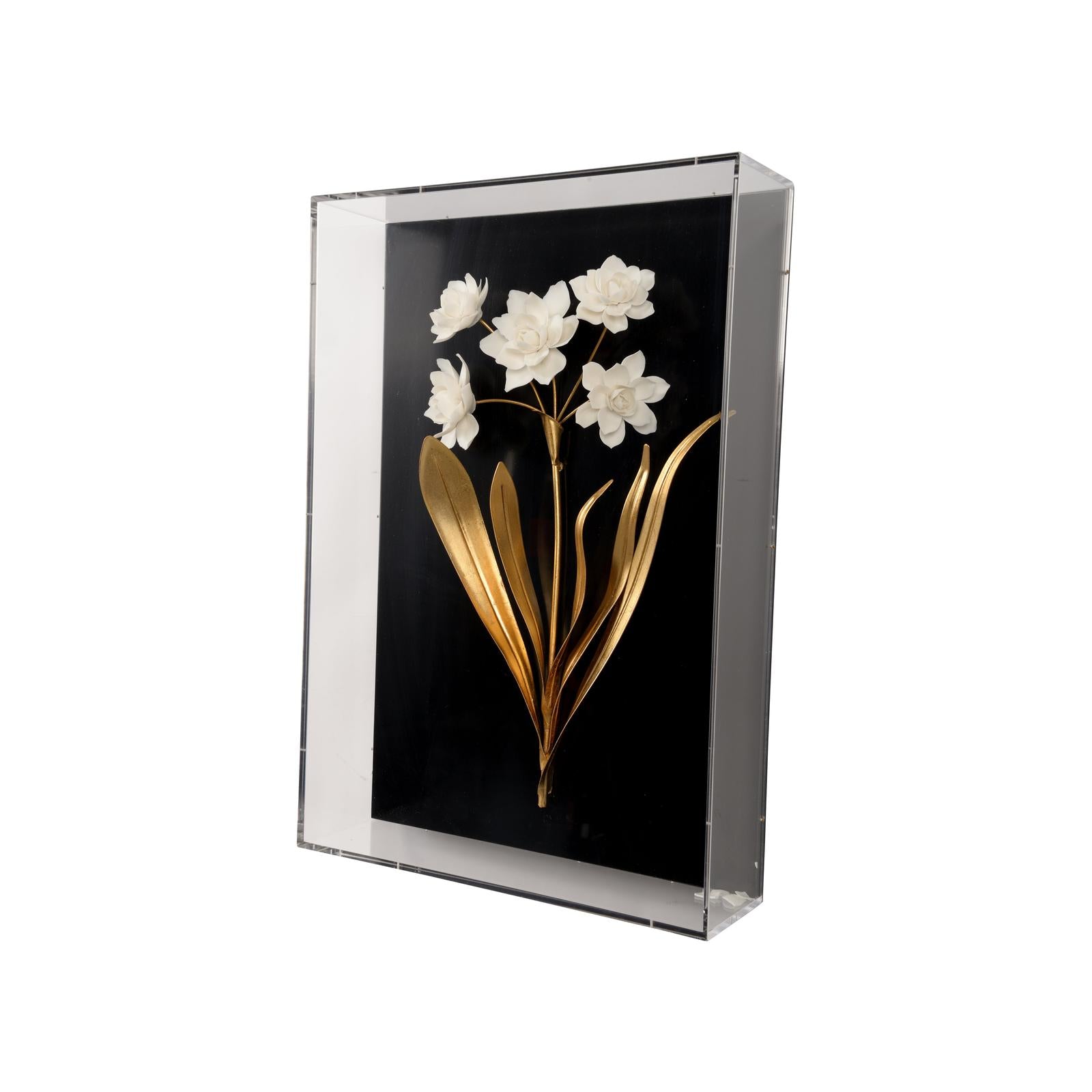 Chelsea House Porcelain Flower Black Artwork