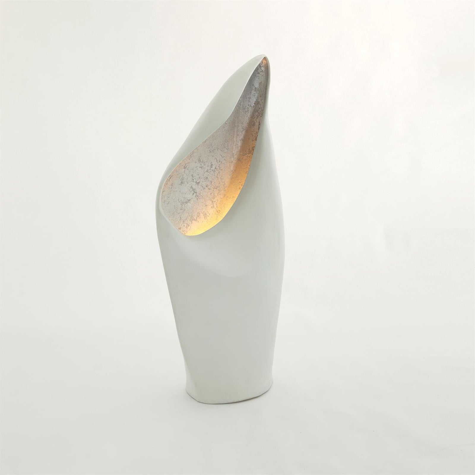 Global Views White Small Cowl Lamp