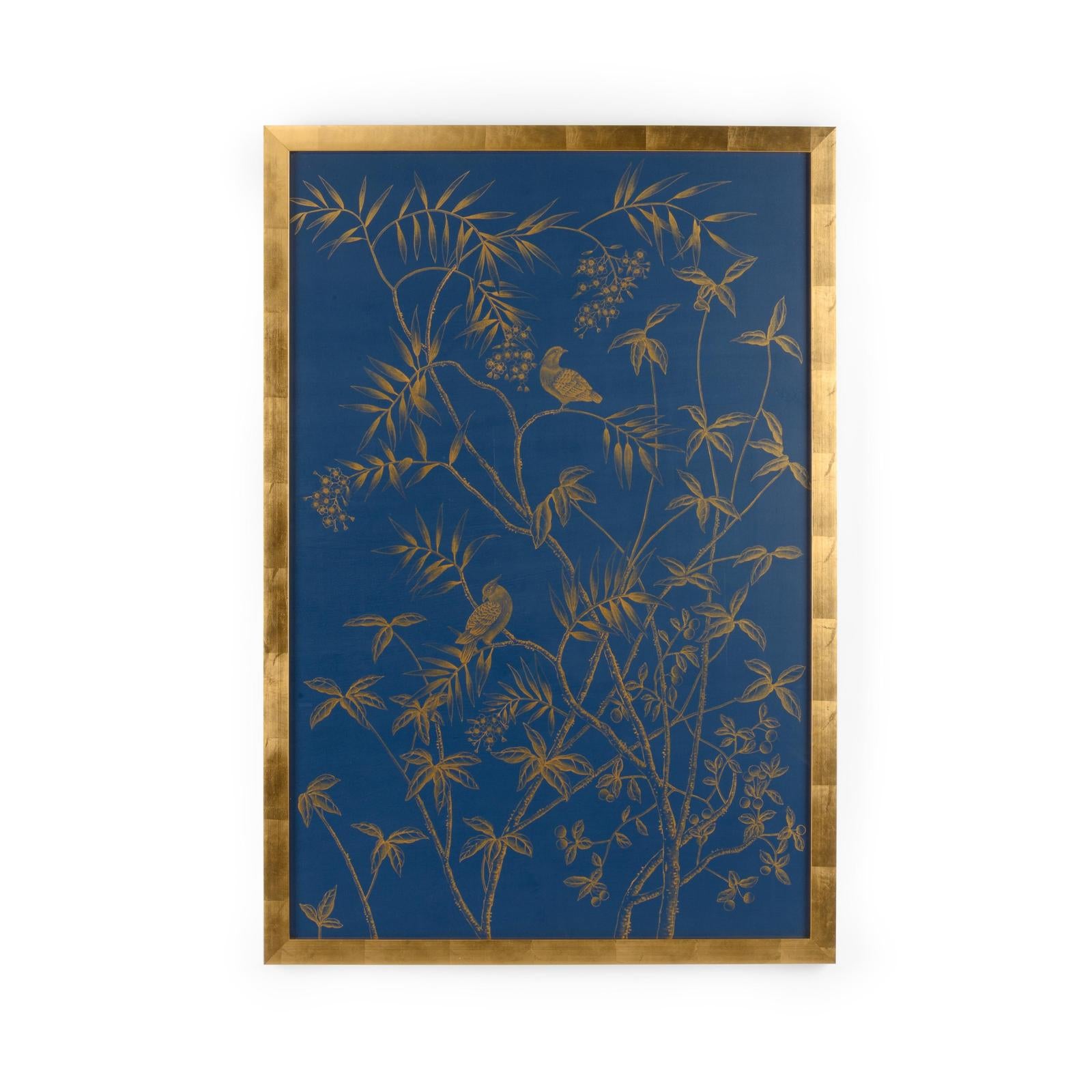 Chelsea House Gold Buckhead Panel On Blue Frame