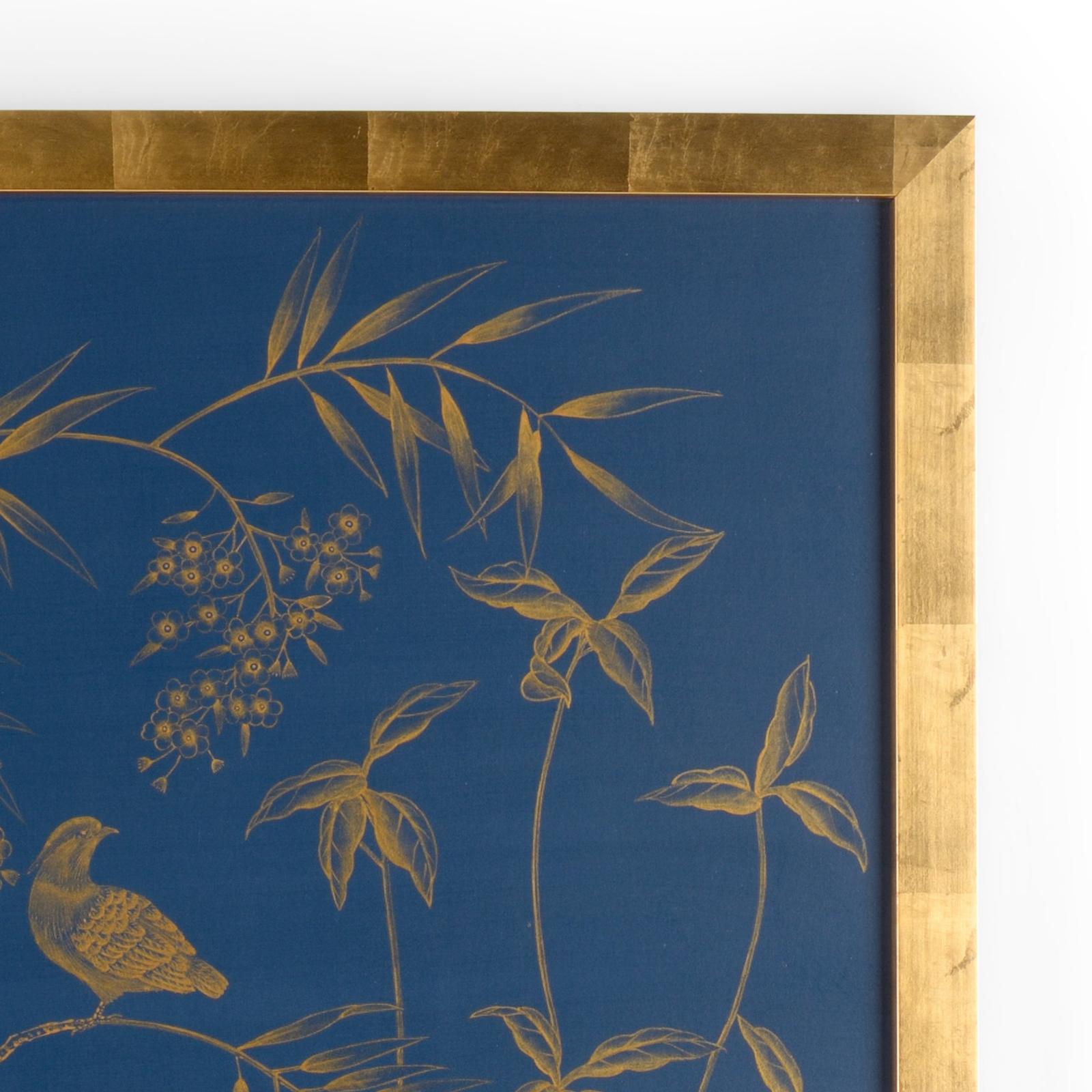 Chelsea House Gold Buckhead Panel On Blue Frame