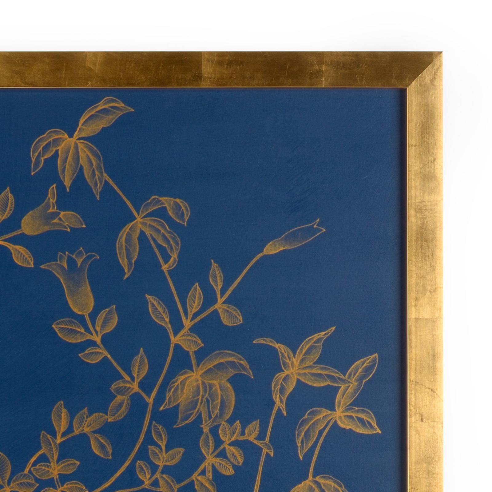Chelsea House Gold Buckhead Panel On Blue Frame