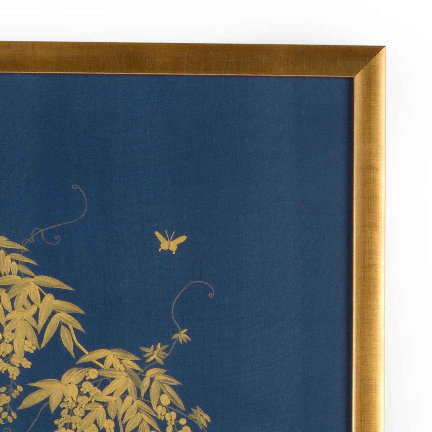 Chelsea House Gold Flowering Tree On Blue Frame