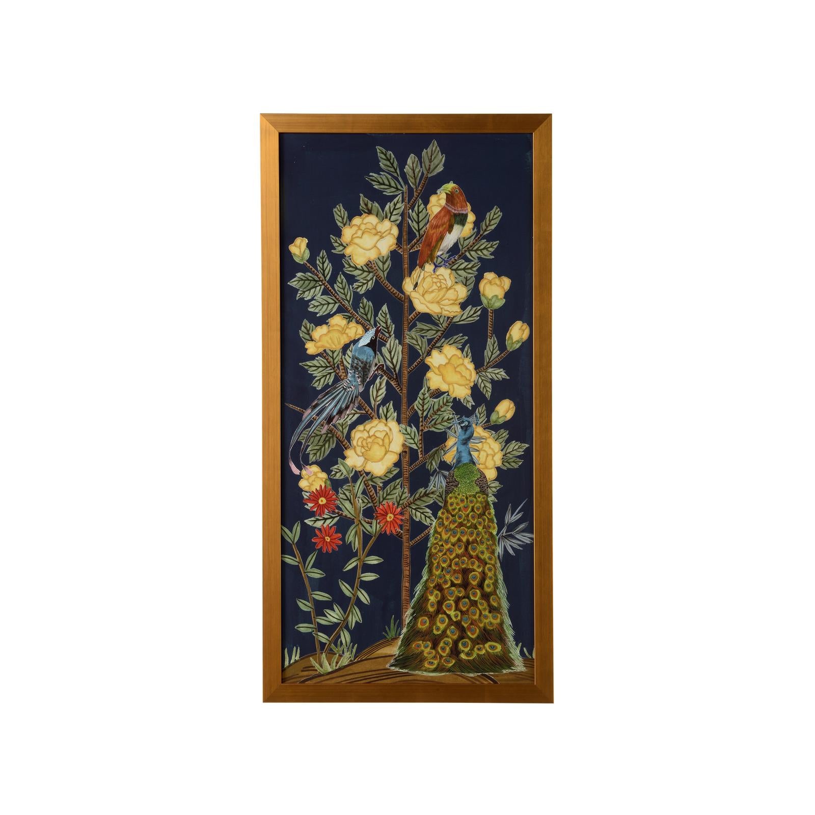 Chelsea House Chinese Peonies Panel
