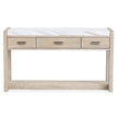 Magnussen Home Preston Gallery Buff And Antique Silver Rectangular Sofa Table