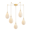 Hudson Valley Lighting Ironwood 5 Light Aged Brass Chandelier Ceiling Light