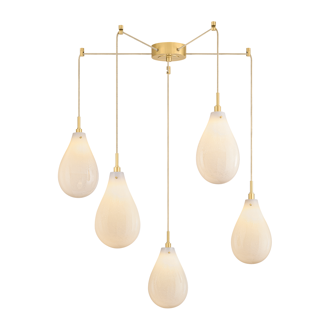 Hudson Valley Lighting Ironwood 5 Light Aged Brass Chandelier Ceiling Light
