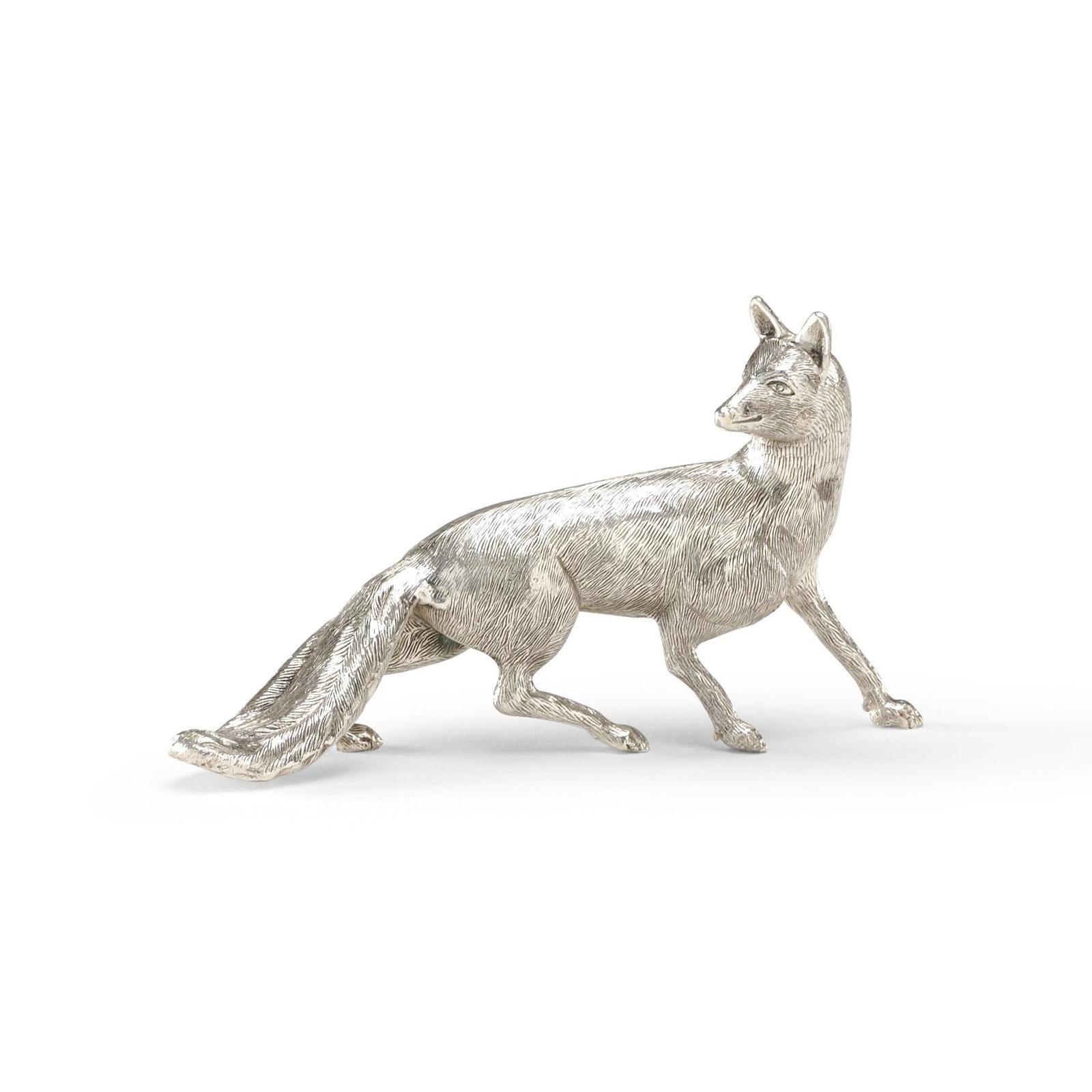 Wildwood Silver Decorative Fox Sculpture
