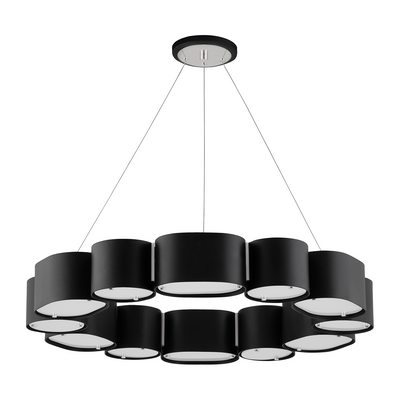 Corbett Opal 12 Light Soft Black With Stainless Steel Chandelier Ceiling Light Clearance