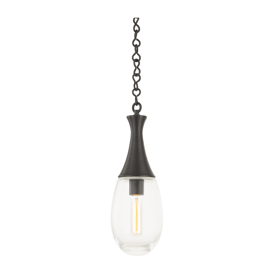 Hudson Valley Lighting Southold 1 Light 5.5 inch Black Brass Pendant Ceiling Light Clearance