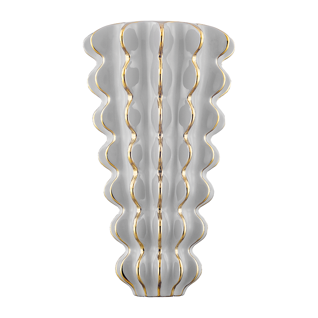 Corbett Esperanza 2 Light Ceramic Gloss Gray Wall Sconce Wall Light Clearance