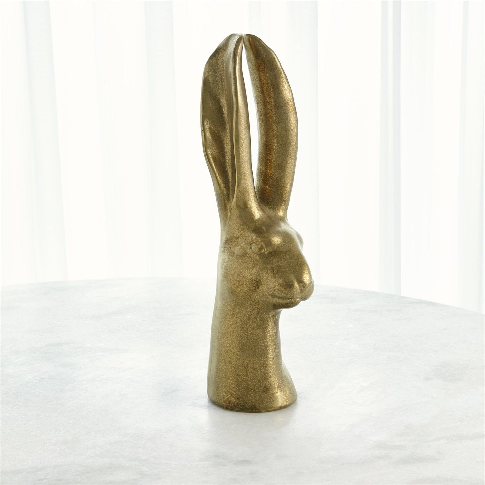 Global Views Reactive Matte Gold Rabbit