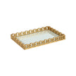 Chelsea House Alexis Glass Gold Tray