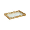 Chelsea House Alexis Glass Gold Tray