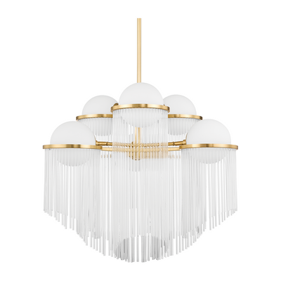 Corbett Celestial 6 Light Aged Brass Chandelier Ceiling Light Clearance
