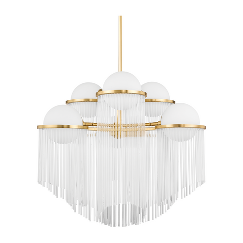 Corbett Celestial 6 Light Aged Brass Chandelier Ceiling Light