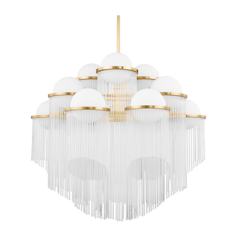 Corbett Celestial 12 Light Aged Brass Chandelier Ceiling Light