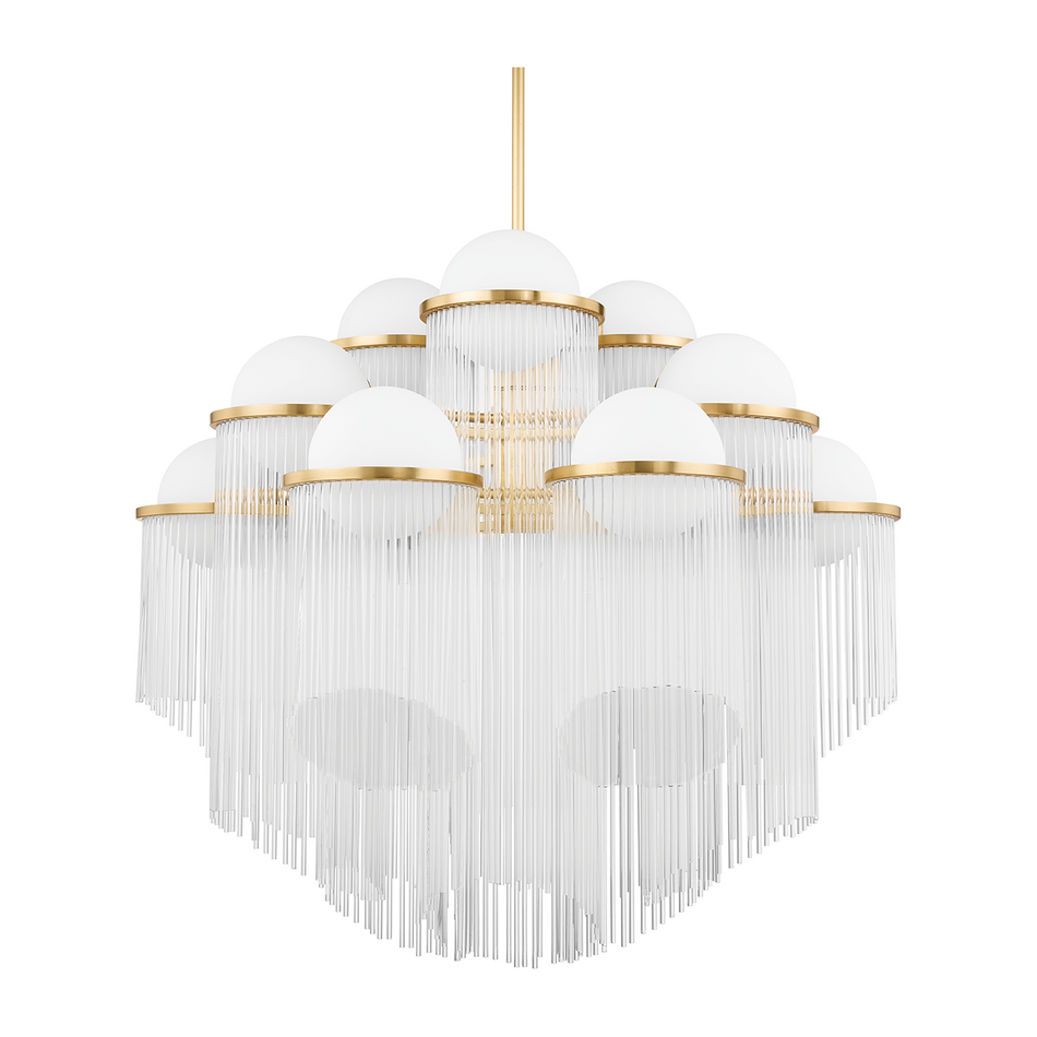 Corbett Celestial 12 Light Aged Brass Chandelier Ceiling Light Clearance