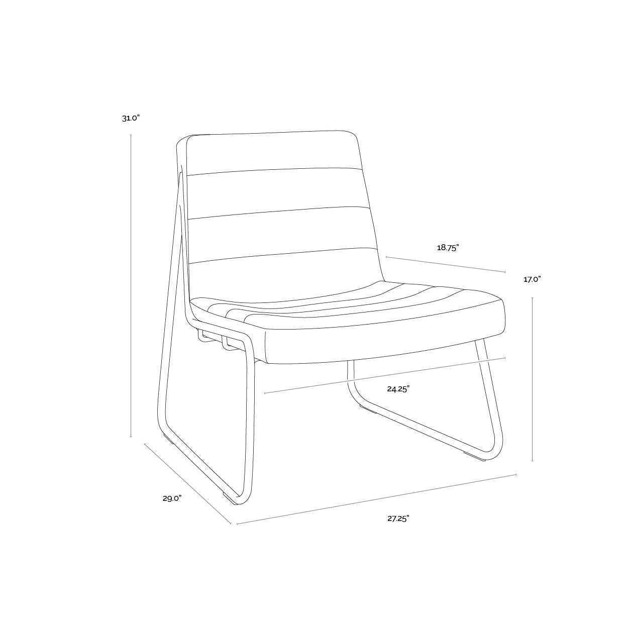 Sunpan Anton Lounge Chair