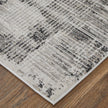 Feizy Sonora 39NYF Modern Abstract Rug in Gray/Ivory