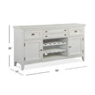 Magnussen Home Heron Cove Chalk White And Dovetail Grey Buffet