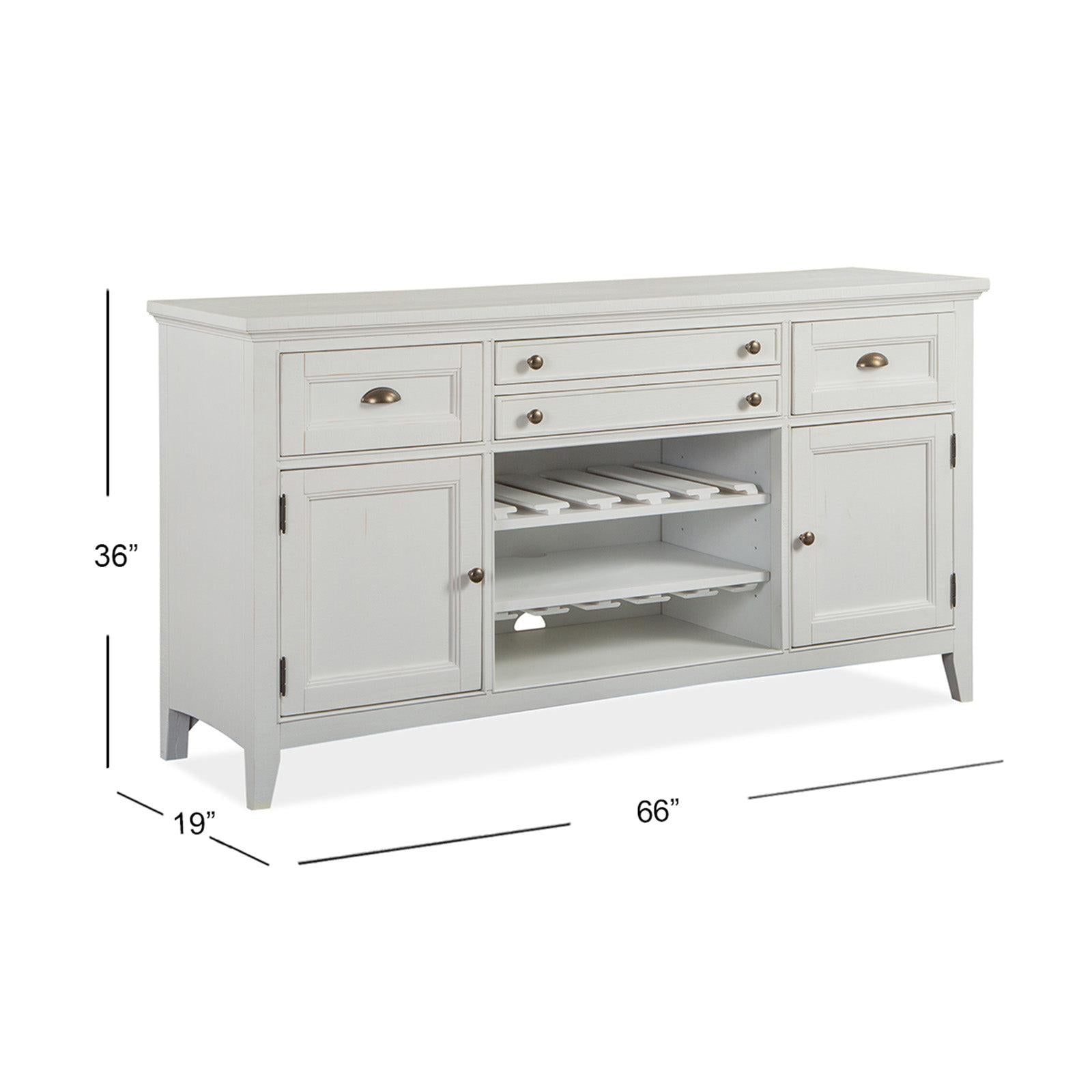 Magnussen Home Heron Cove Chalk White And Dovetail Grey Buffet
