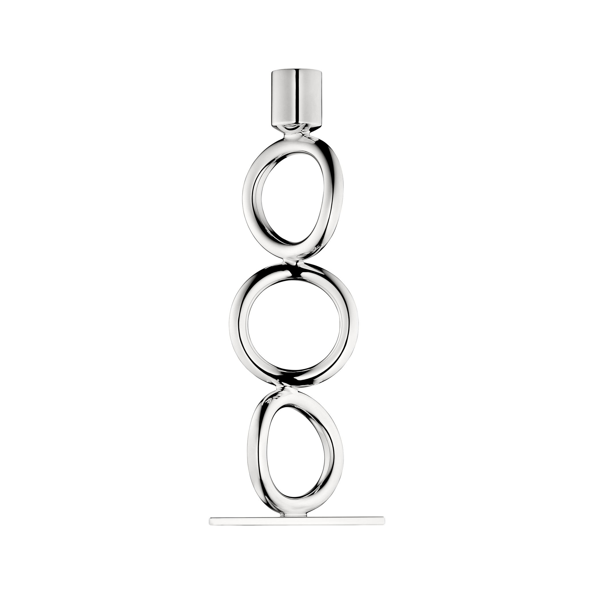 Christofle Vertigo Silver-Plated 3-Ring Candelabra