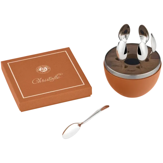 Christofle Mood Roland-Garros Mood Coffee - Silver-Plated 6-Piece Espresso Spoon Set