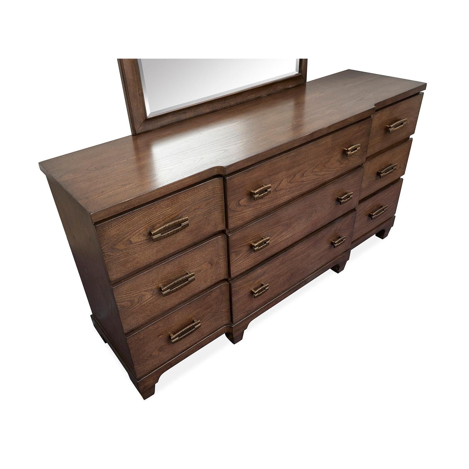 Salt Life Home Sugar Mill Spiced Rum Drawer Dresser with Shaped Mirror