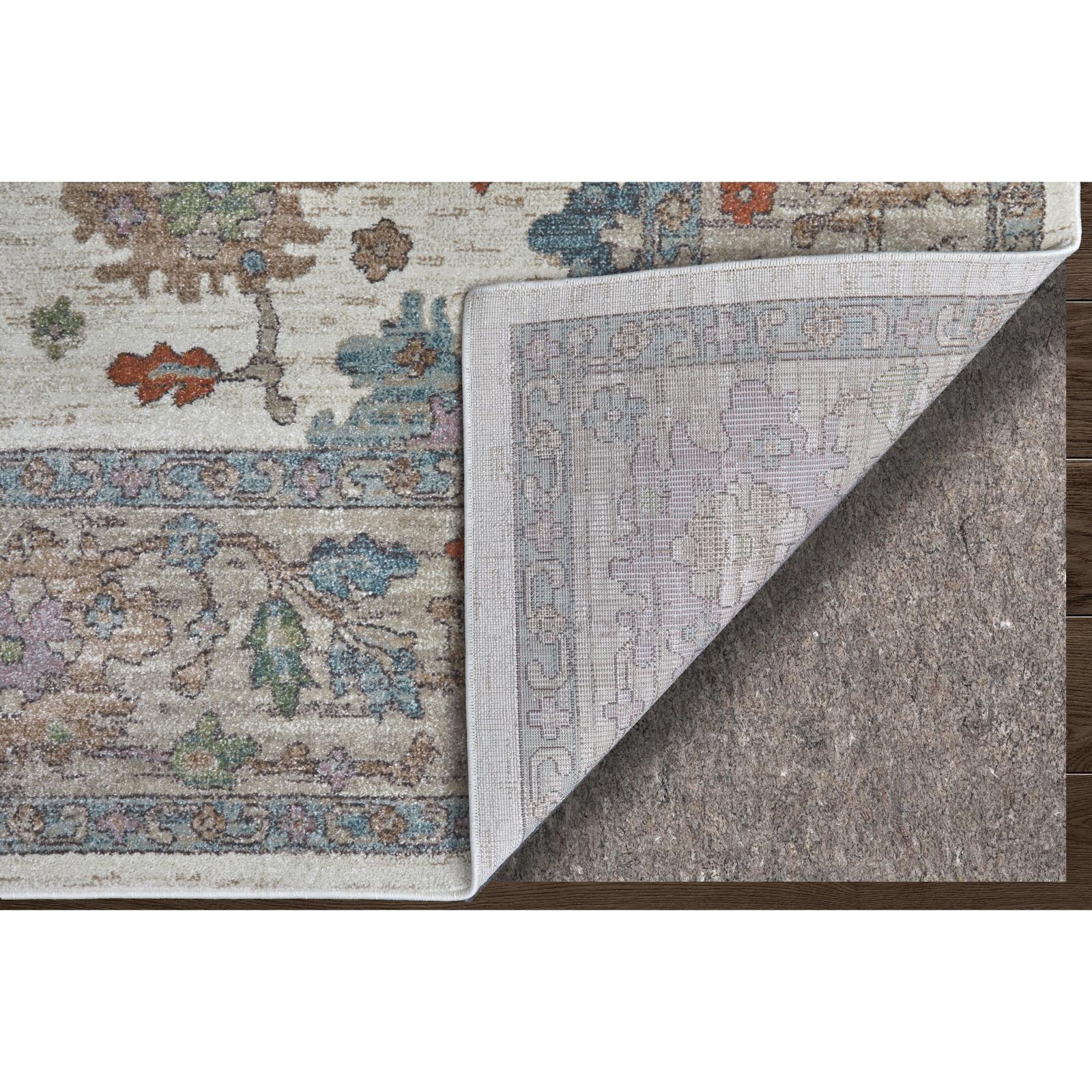 Feizy Dartmouth 39QJF Transitional Floral & Botanical Rug in Ivory/Brown/Blue