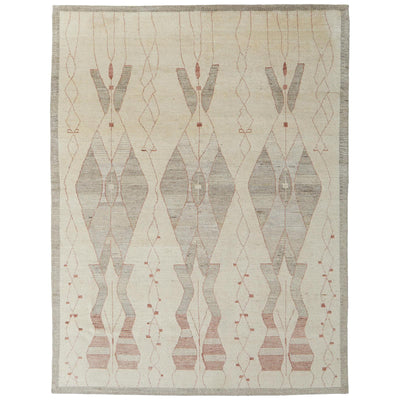 Feizy Kasbah 69G3F Transitional Diamond Rug in Tan/Gray/Red